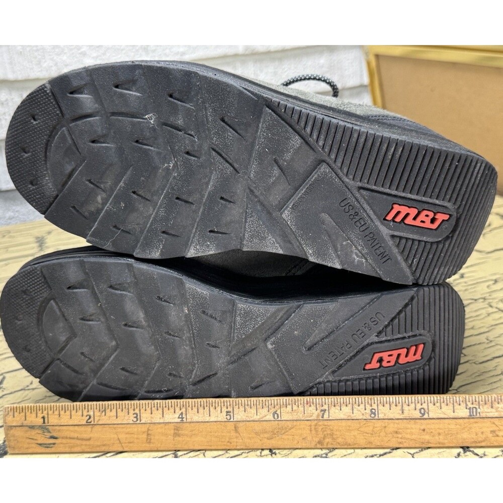 MBT Gray Leather Lace Up Round Toe Outdoor Hiking Boot W Original Box Womens 6 - Picture 13 of 16